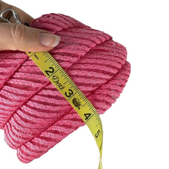 Vintage 50s Pink Woven Pillbox Rose Hat - Picture 5 of 7